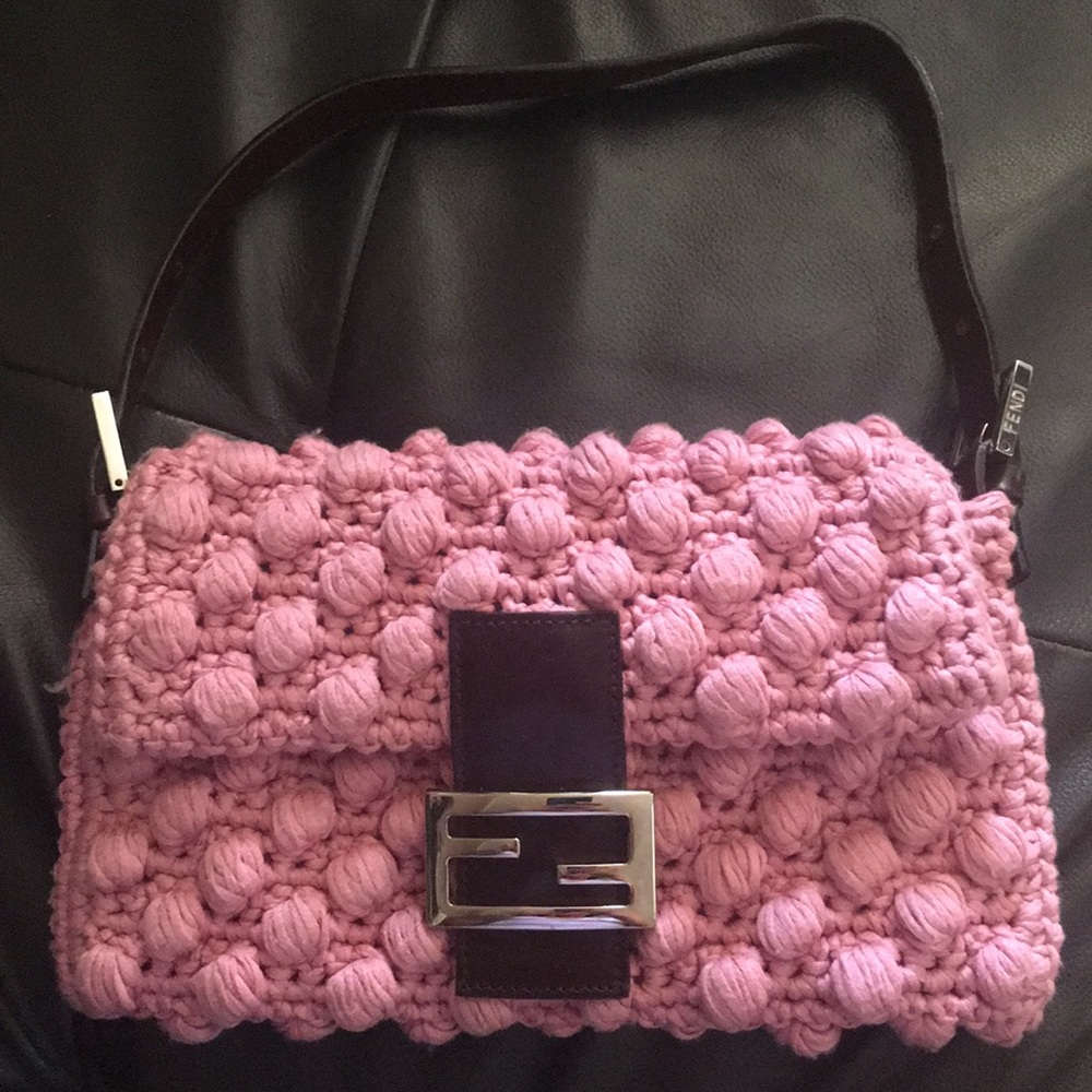 Fendi Woven Knit Baguette